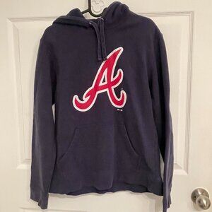 Atlanta Braves Freddie Freeman Youth Primary Logo Pullover Hoodie - Navy